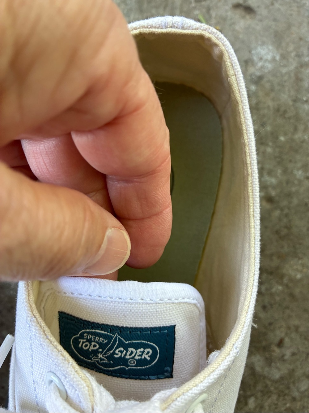 Sperry Top-sider Men's white Canvas classic CVO Low-Top Sneakers - Picture 6 of 7